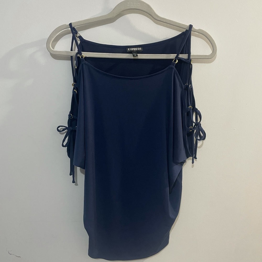 Express navy blue blouse